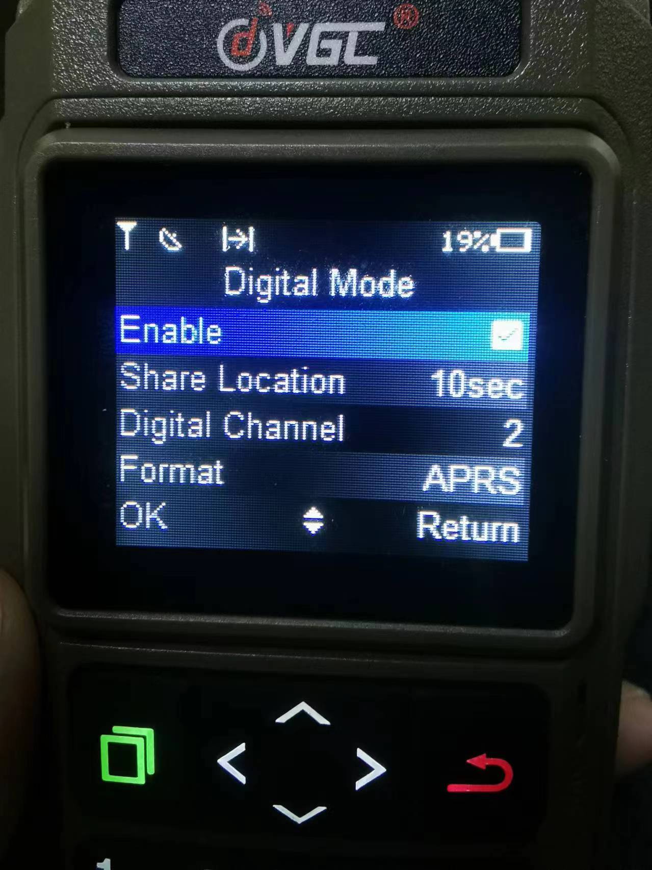 VR-N76 APRS setting