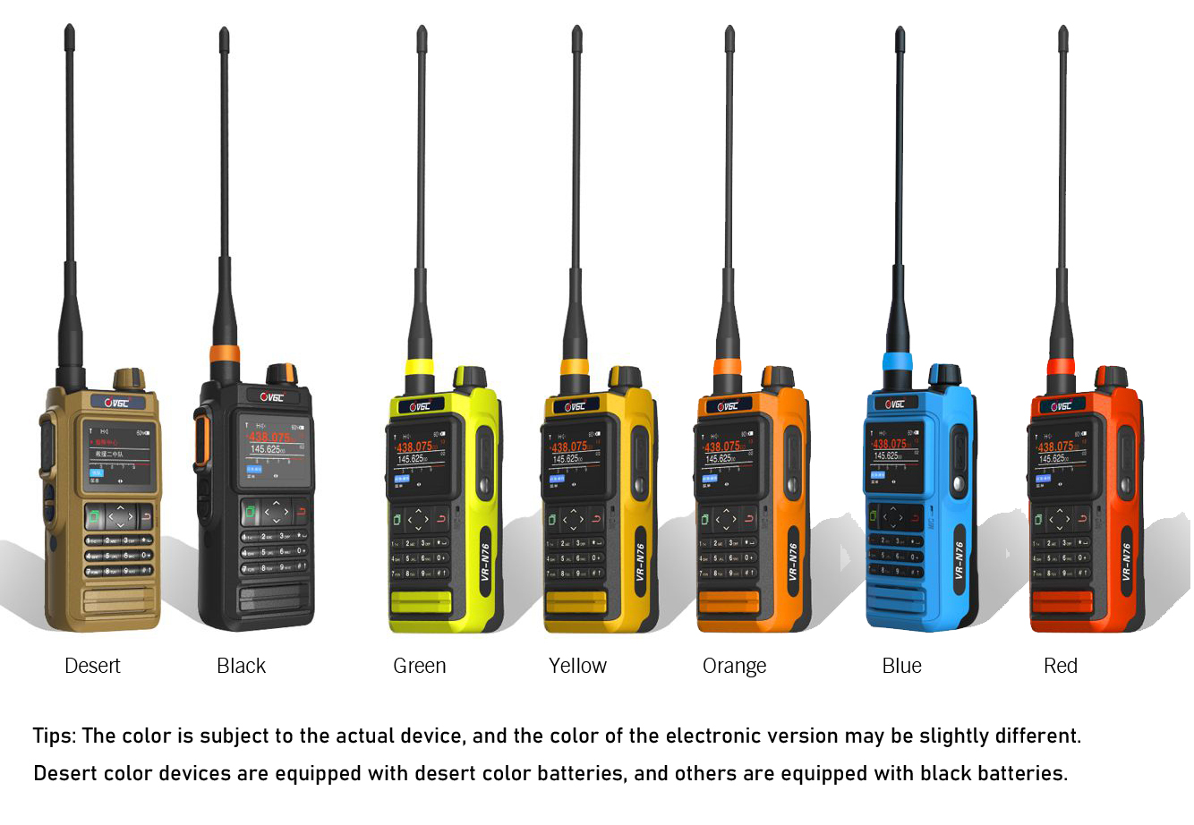VGC VRN76 Dual Band Handheld Radio with Bluetooth,APRS And IP67 Waterproof