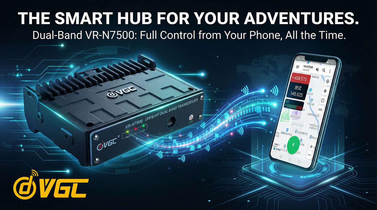 VGC VR-N7500 Headless Mobile Radio manufacturer for industrial fleet stealth installation