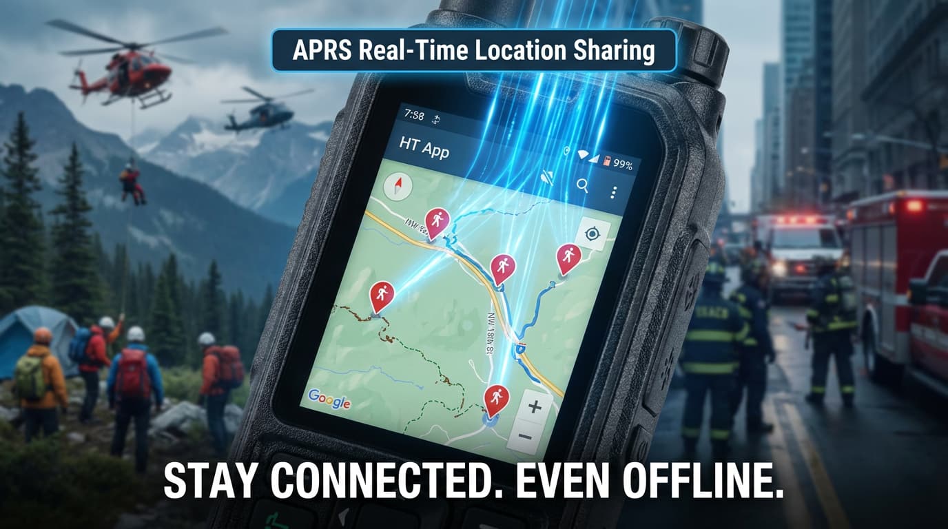 Real-time APRS Fleet Management and Member Positioning via HT Smartphone App Interface