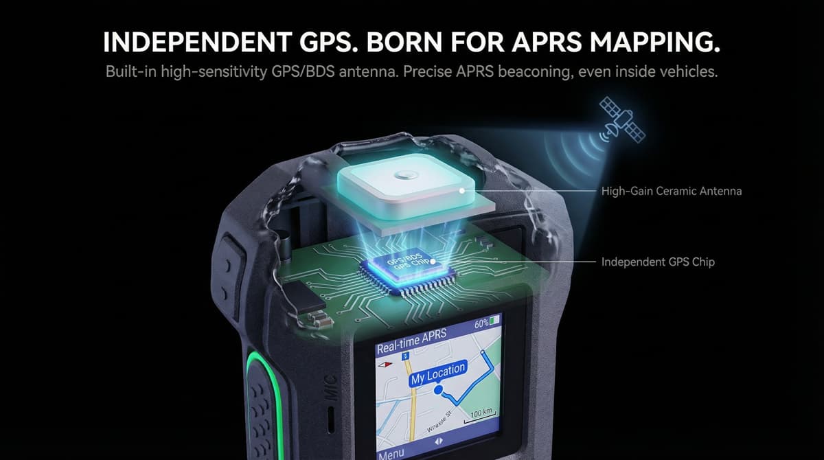 VGC BHM-88 Bluetooth microphone with independent GPS antenna for APRS tracking