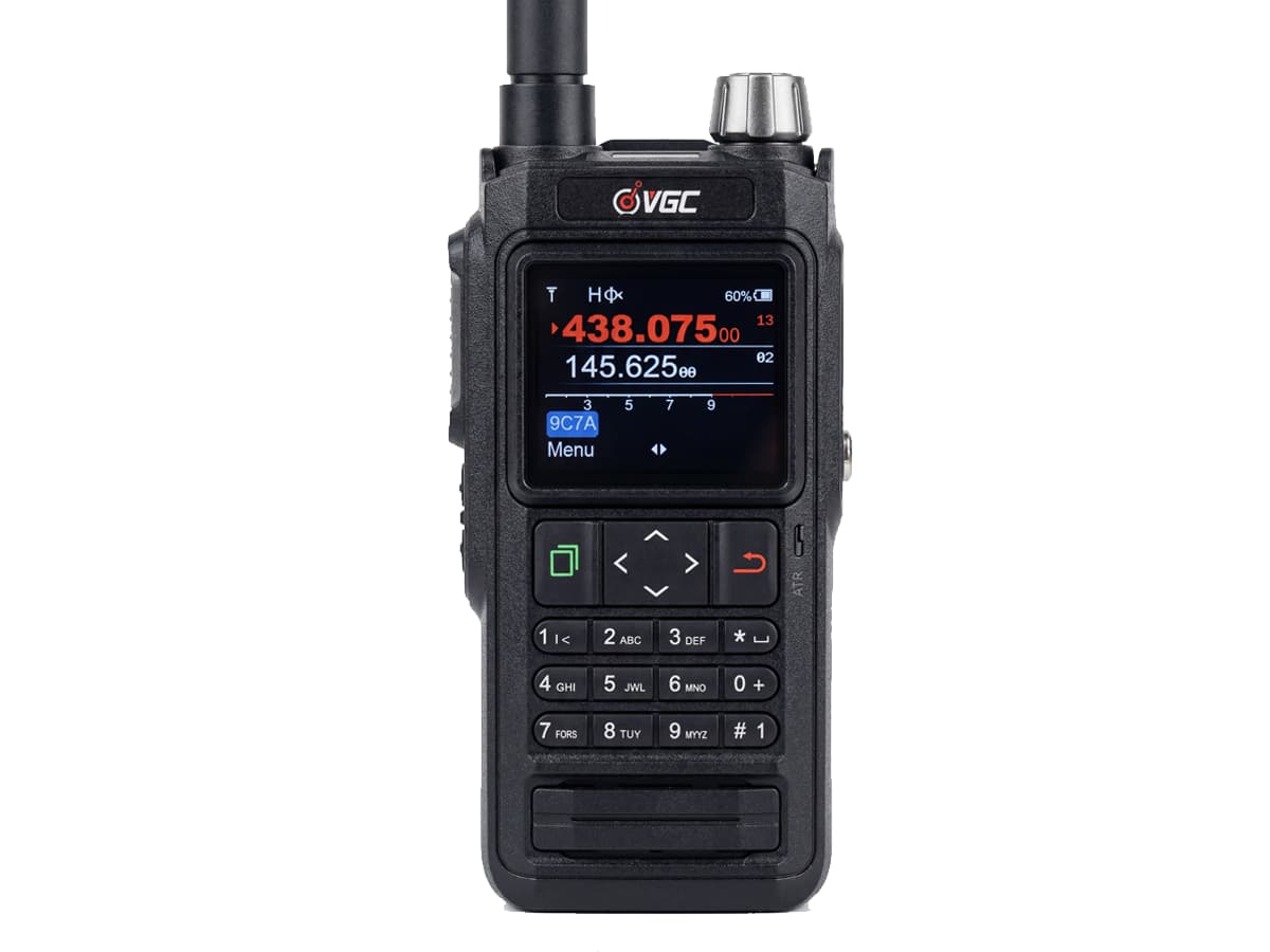 VERO VR-N76 handheld transceiver tracking off-grid GPS coordinates via smart app link