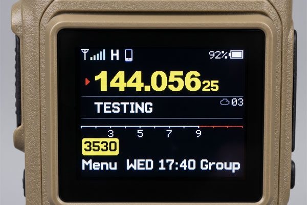 VR-N76 Bluetooth APRS radio settings menu 
