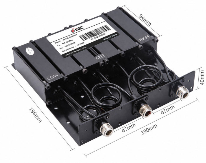 VERO VR-150D | 50W VHF Cavity Duplexer for Radio Repeater