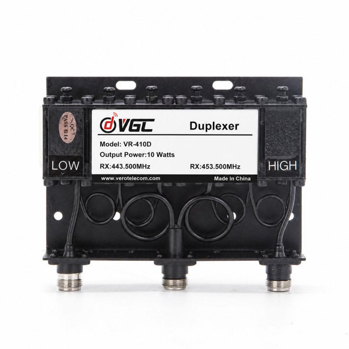 VERO VR-410D | 10W Compact UHF Cavity Duplexer for Mini Repeater