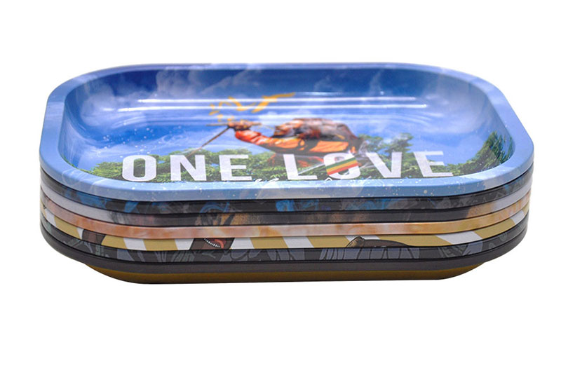 metal travel rolling tray