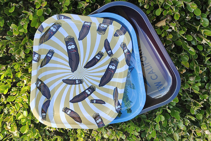 metal travel rolling tray