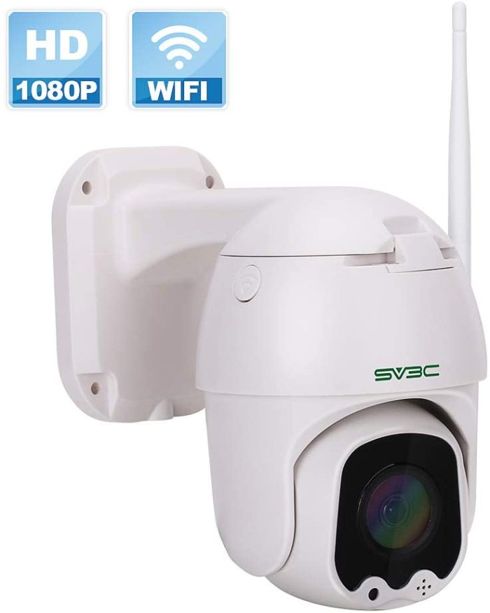 US$ 79.99 - Outdoor Security Camera, SV3C 1080P Full HD Pan Tilt WiFi  Security Camera, Wireless Surveillance CCTV IP Camera, Two Way Audio Motion  Detection 165ft Night Vision Onvif Dome Camera 