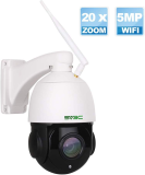 5MP PTZ WiFi Security Camera Outdoor, SV3C Pan Tilt with 20X Optical Zoom Wireless Surveillance CCTV IP Camera, HD 5 Megapixels 196ft Night Vision Camera, IP66 Waterproof Camera with Audio