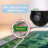 Outdoor 5MP PTZ IP POE Security Camera, SV3C Pan 360° Tilt 20X Optical Zoom Home Surveillance Camera, 200FT IR HD Night Vision Waterproof Motion Detect Remote Access Onvif RTSP, 128GB SD Card Slot