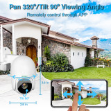 CCTV Camera SV3C 1080P WiFi Security Camera Outdoor, Wireless IP Home Security Camera with Pan Tilt, Two Way Audio Night Vision and Smart Motion Tracking, Compatible with IOS/Android/TUYA Smart APP (TUYA Series)