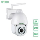 New Auto Track PTZ WiFi Camera Outdoor Wireless 5MP 5X Zoom Spotlight Color Night Vision Camera IP66 Waterproof  Playback