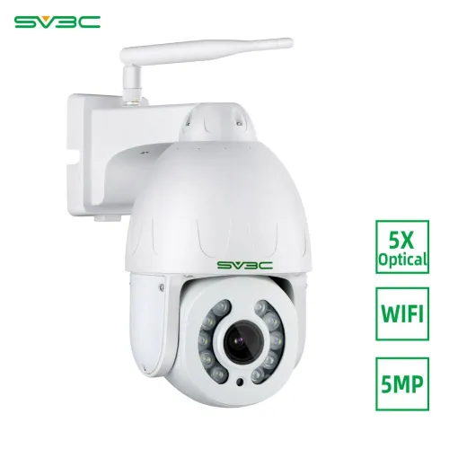 New Auto Track PTZ WiFi Camera Outdoor Wireless 5MP 5X Zoom Spotlight Color Night Vision Camera IP66 Waterproof  Playback