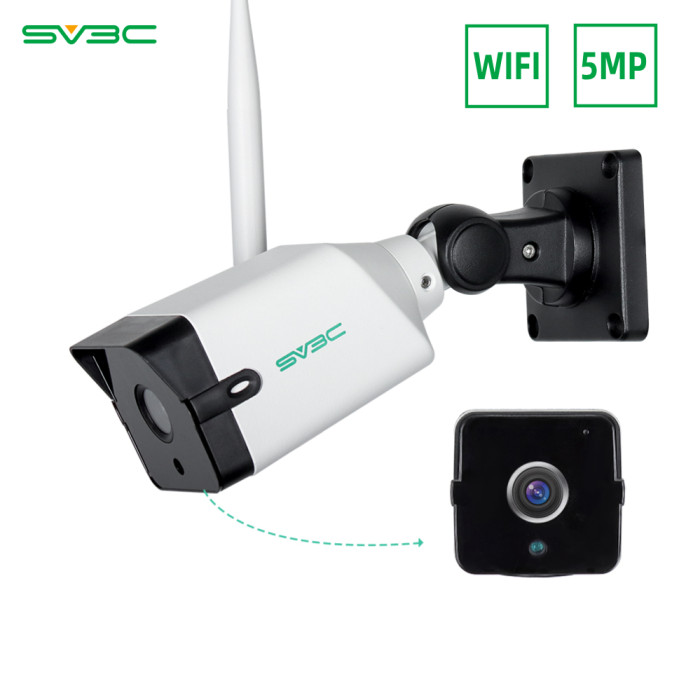 US$ 44.79 ~ US$ 55.99 - 5MP WiFi Security Cameras,SV3C 5 Megapixels Super  HD Night Vision IP66 Waterproof IP Outdoor Camera,2-Way Audio Home Camera  Outside,Human Motion Detection CCTV Exterior Camera Support SD