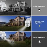 New Auto Track PTZ WiFi Camera Outdoor Wireless 5MP 5X Zoom Spotlight Color Night Vision Camera IP66 Waterproof  Playback