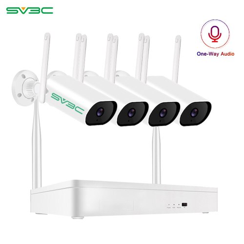 SV3C 3MP Wireless Surveillance Camera System Waterproof CCTV System Video Surveillance Kit Audio Camera Night Vision NVR Set