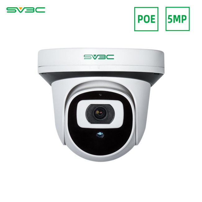 5MP POE Security Camera, SV3C IP Camera App Control with Motion Detection Two-Way Audio Night Vision, Remote Viewing for Home Surveillance Monitor Dome Camera Support SD Card Compatible with ONVIF