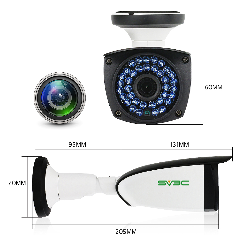 US 41.99 Upgraded POE Camera SV3C 1080P IP Camera Outdoor
