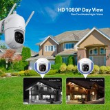 Solar WiFi Wireless Camera Outdoor, SV3C Home WiFi Security Cam, 1080P IR Spotlight Color Night Vision Solar Camera