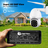 SV3C 5MP/8MP  WiFi IP Camera Outdoor Metal Motion Track PTZ Security Surveillance Camera Spotlight Full Color Night Vision IP Camera
