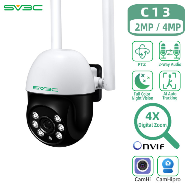 1080P Wifi Surveillance Camera ,SV3C Wireless Home Security PTZ Camera, IP  CCTV,4X Digital ZOOM,AI Human Detect,CamHi,ONVIF