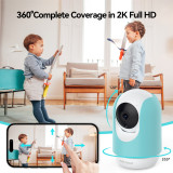 SV3C Baby Monitor Camera 2K Indoor Wifi 360 Smart Home Surveillance IP Cameras Wireless PTZ Night Vision Auto Tracking Alexa