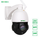 SV3C 8MP PTZ Camera Outdoor, 【Update】2.4/5 GHZ WiFi Security IP Cameras Support 30X Optical Zoom, Onvif, RTSP PC Web Browser Viewing, Humanoid Detect, FTP, IP66 Waterproof,2-way Audio, SD Card Record