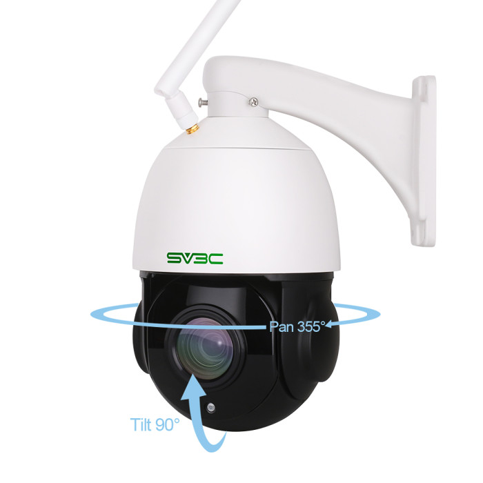US$ 199.99 - SV3C 8MP PTZ Camera Outdoor, 【Update】2.4/5 GHZ WiFi Security  IP Cameras Support 30X Optical Zoom, Onvif, RTSP PC Web Browser Viewing,  Humanoid Detect, FTP, IP66 Waterproof,2-way Audio, SD Card
