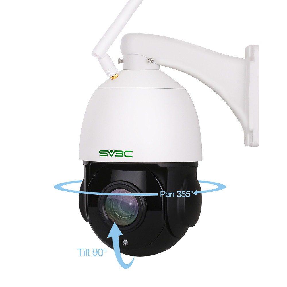 SV3C 8MP PTZ Camera Outdoor, 【Update】2.4/5 GHZ WiFi Security IP Cameras Support 30X Optical Zoom, Onvif, RTSP PC Web Browser Viewing, Humanoid Detect, FTP, IP66 Waterproof,2-way Audio, SD Card Record