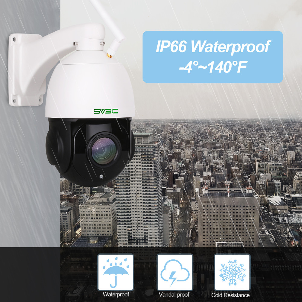 SV3C 8MP/5MP PTZ Camera Outdoor, 【Update】2.4/5 GHZ WiFi Security IP Cameras Support 36X Optical Zoom, Onvif, RTSP PC Web Browser Viewing, Humanoid Detect, FTP, IP66 Waterproof,2-way Audio, SD Card Record