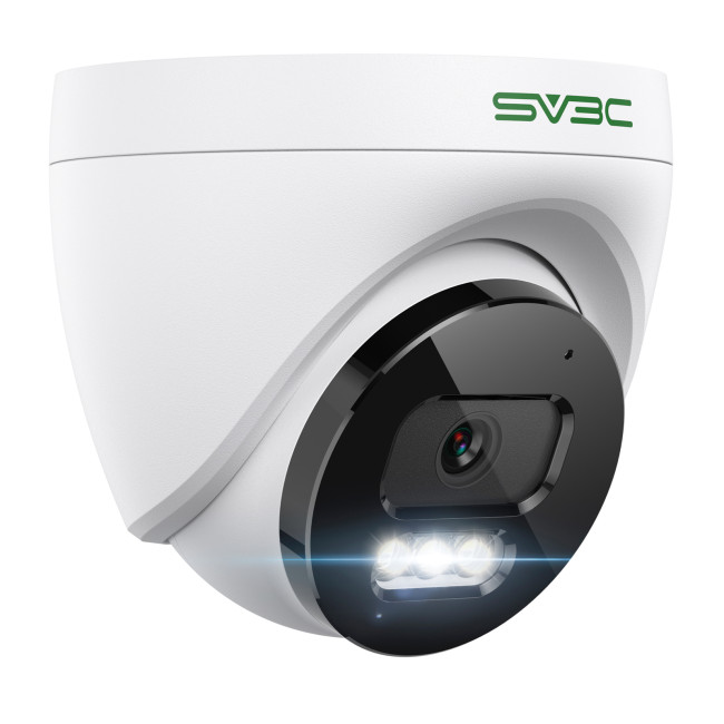 SV3C 4K POE Camera Outdoor, IP Dome Wired Security Indoor Camera with Human/Vehicle Detection, 8MP HD Color Night Vision, Two Way Audio, Waterproof, 24/7 Recording, RTSP, ONVIF, Up to 512GB SD Card