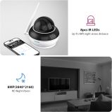 SV3C 5MP/4K PTZ WiFi Security Camera Outdoor, 5MP/8MP Wireless IP Dome Camera Indoor with Humanoid Tracking, Infrared HD Night Vision, 2-Way Audio, SD Card Record, Support RTSP, FTP, PC, APP, 2.4/5 GHz WiFi
