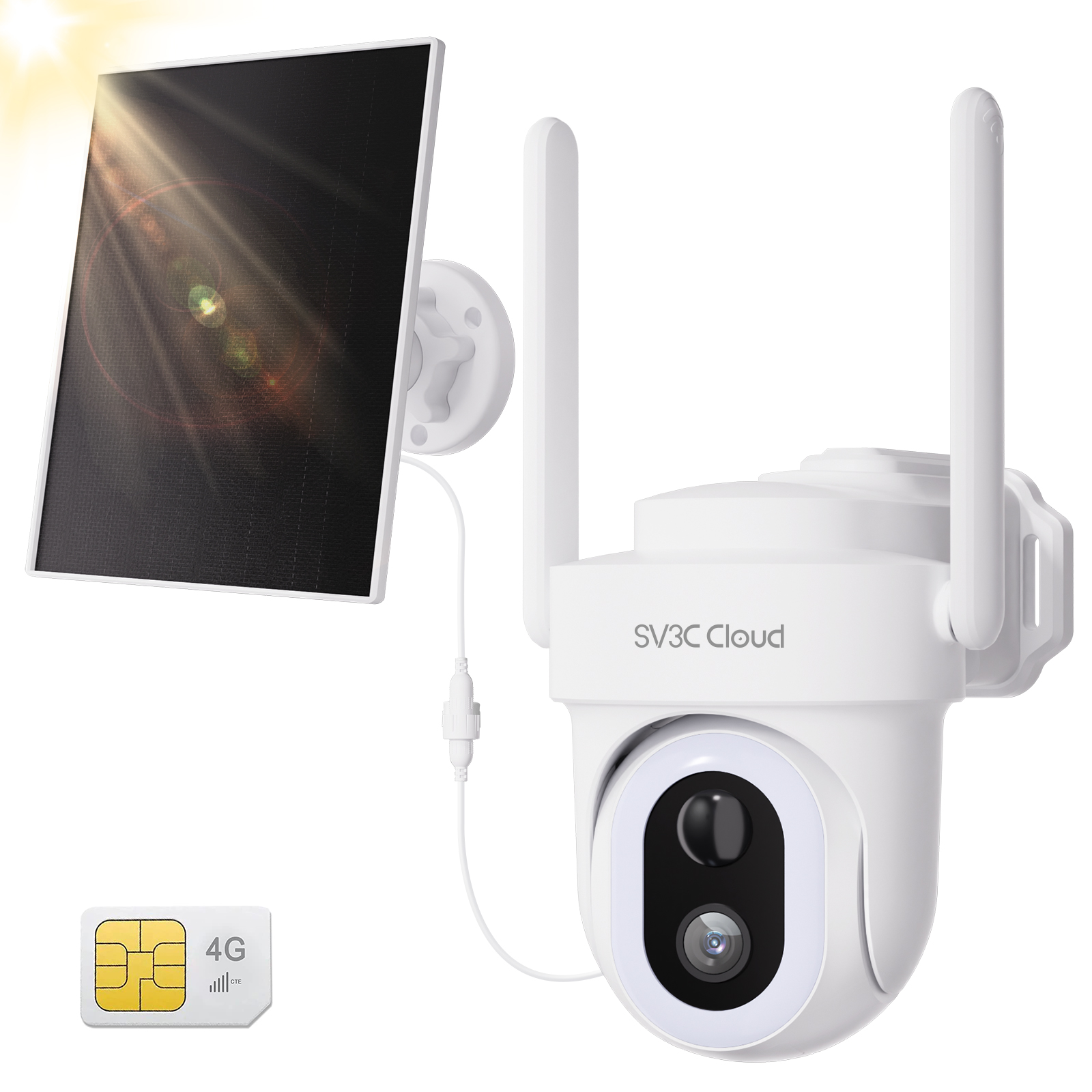 Vosker V200 | Cellular Security Camera | Built-in Solar Panel | LTE