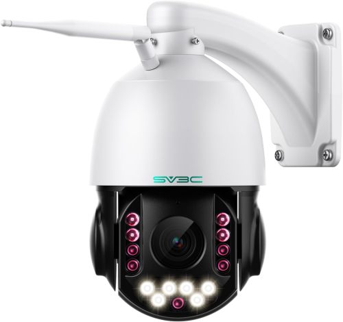 SV3C 8MP/5MP PTZ Camera Outdoor, 【Update】2.4/5 GHZ WiFi Security IP Cameras Support 36X Optical Zoom, Onvif, RTSP PC Web Browser Viewing, Humanoid Detect, FTP, IP66 Waterproof,2-way Audio, SD Card Record