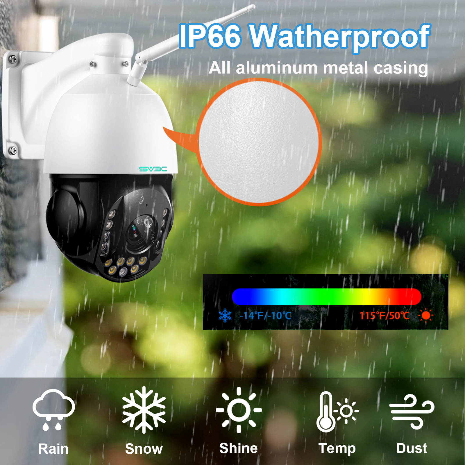 US$ 265.99 - SV3C 8MP PTZ Camera Outdoor, 【Update】2.4/5 GHZ WiFi