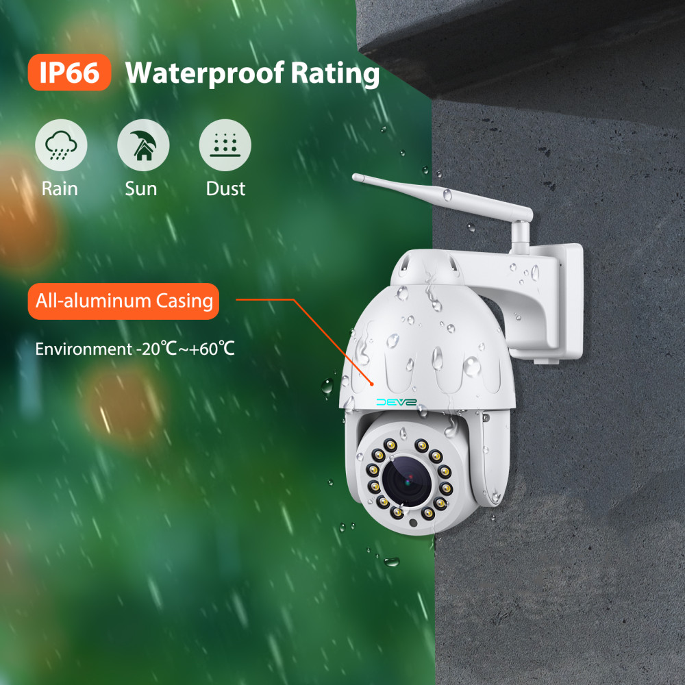 SV3C PTZ WiFi Security Camera Outdoor 15X Optical Zoom Auto Tracking 5MP/8MP Floodlight Color Night Vision Wireless IP Cam, 2-Way Audio, Metal Shell, RTSP, FTP, SD Card Record, BlueIris, Onvif Conformant