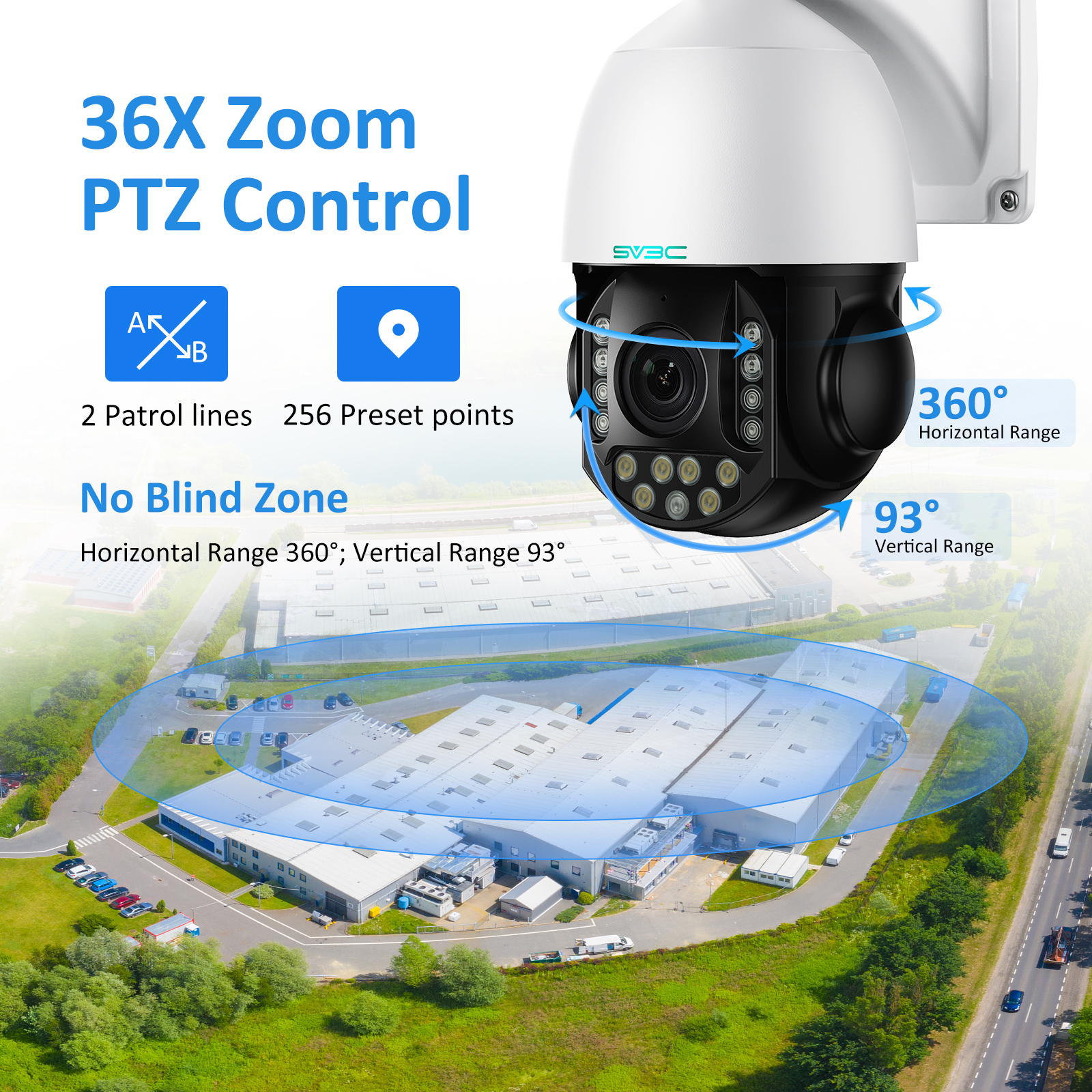 US$ 223.99 - Outdoor 5MP/8MP PTZ IP POE Security Camera, SV3C Pan 360° Tilt 36X Zoom Home Surveillance Camera, 200FT IR HD Night Vision Waterproof Motion Detect Remote Access Onvif RTSP, 128GB US$ 223.99 - Outdoor 5MP/8MP PTZ IP POE Security Camera, SV3C Pan 360° Tilt 36X Zoom Home Surveillance Camera, 200FT IR HD Night Vision Waterproof Motion Detect Remote Access Onvif RTSP, 128GB