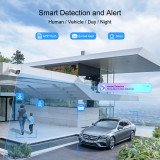 SV3C 4K POE Security Camera System, 8 Ports 16CH NVR for Surveillance with 3TB HDD, 24/7 Recording, Playback, 4pcs Wired POE IP Cameras with 120°Wide Angle, Smart Motion Detection, Color Night Vision