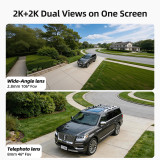 SV3C Wireless Outdoor Security Camera System, 2K Dual Lens Solar Powered Cameras for Home Security, No Subscription, 360° Pan Tilt, Auto Tracking, Color Night Vision, Motion Alerts, 2-Camera Kit