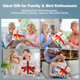 Bird Feeder with Camera, Smart Bird Feeder Camera with AI Identify BirdSpecies, Solar Powered, Instant Alerts, 2K HD Video, Various DIY Addons, 2.4G WiFi, Gift for Mom Dad and Birdlover (Red)