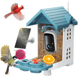 Bird Feeder with Camera, Smart Bird Feeder Camera with AI Identify BirdSpecies, Solar Powered, Instant Alerts, 2K HD Video, Various DIY Addons, 2.4G WiFi, Gift for Mom Dad and Birdlover (Red)