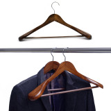 SUNTRADE Wide Shoulder Wooden Suit/Coat Hangers,Wood Coat Dress, Jacket, Heavy Clothes ,Pant Hangers