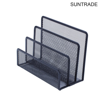 SUNTRADE Desk Mail Organizer,Mail, Bills & Documents Organized Paper Holder with 3 Vertical Upright Compartments
