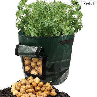 SUNTRADE 10 Gallons Gardening Grow Bag Potato Planting Bagging Peanut Grow Bag w/ Handles