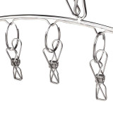 SUNTRADE Stainless Steel Laundry Drying Rack Clothes Hanger with 10 Clips,Set of 2,for Drying Towels, Diapers, Baby Clothes,Underwear, Socks Gloves