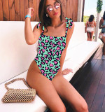 Love heart printed leopard new swimwear