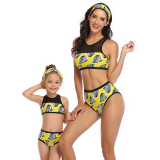 Beauty Cute Printed High Waist Parent-child Swimsuit Split Bikini S-XL
