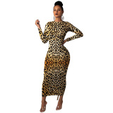 Leopard Printed Popular Women Long Dress