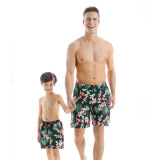 New Arriving Floral Print Parent-child Beach Pants Small Children Swimsuit M-2XL