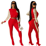 New Sequin Sleeve Women Two Piece Outfits